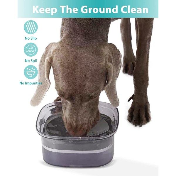 IC Anti-Spill Hundskål, No-Spill Anti-Spill Hund Vattenskål Flytkra