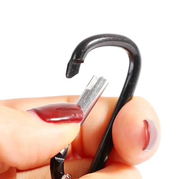 2-pack - Retractable Keychain / Key Holder with Cord, Black