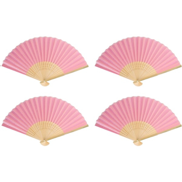 IC NOE 4-pack rosa pappershandfläktar Handfläkt