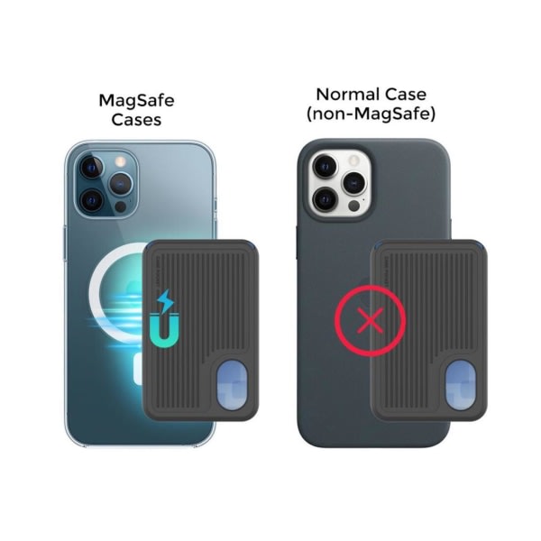 IC MagSafe silikone kortholder Sort one size