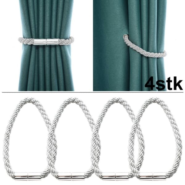 4x magneettiset verhonpidikkeet Minimalist (harmaa)