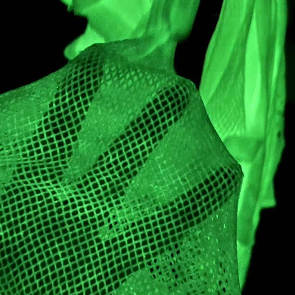 Kvinner Glow-in-the-Dark Mesh Strømper Strømpebukse Hvit