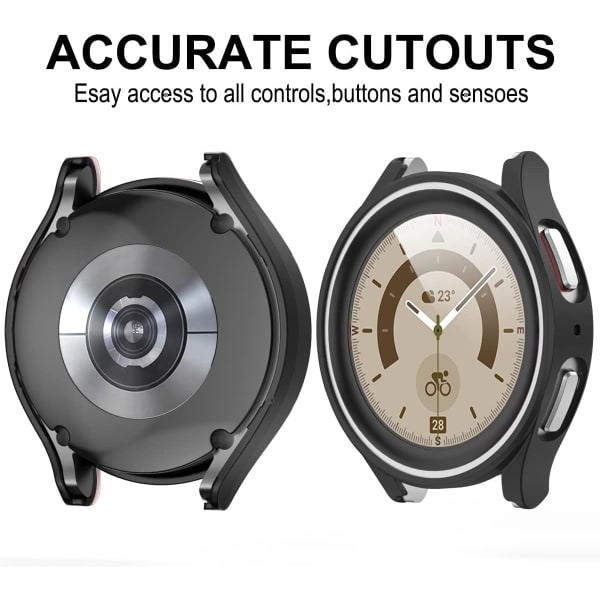 [5+5-pack] Kompatibel med Samsung Galaxy Watch 5 Pro 45 mm skärmskydd