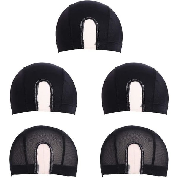 IC 5 deler Mesh Dome Parykkhette Spandex Elastisk Hårnett Pustende