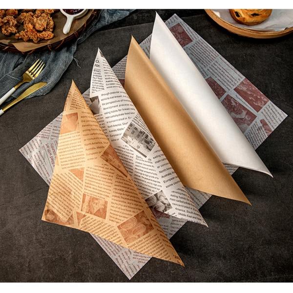 IC Airfryer Bagepapir 100 stk Olie-absorberende ark Flere størrelser Bagepapir 15*15cm