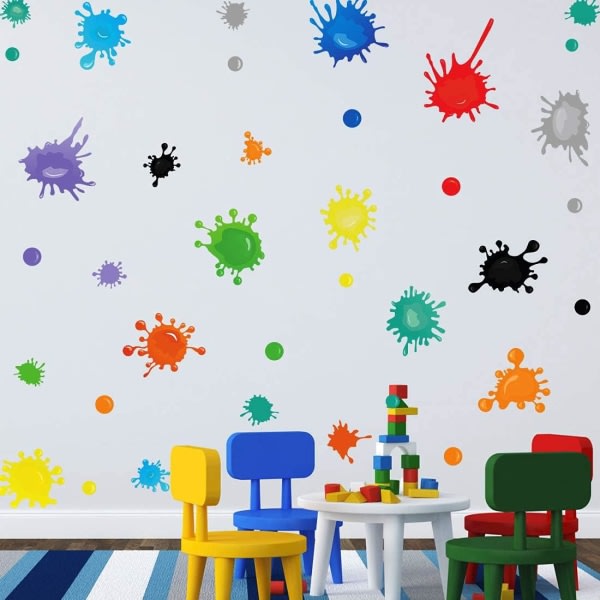 IC Color Dots -seinätarra, lasten/ baby seinätarra, väripisteet
