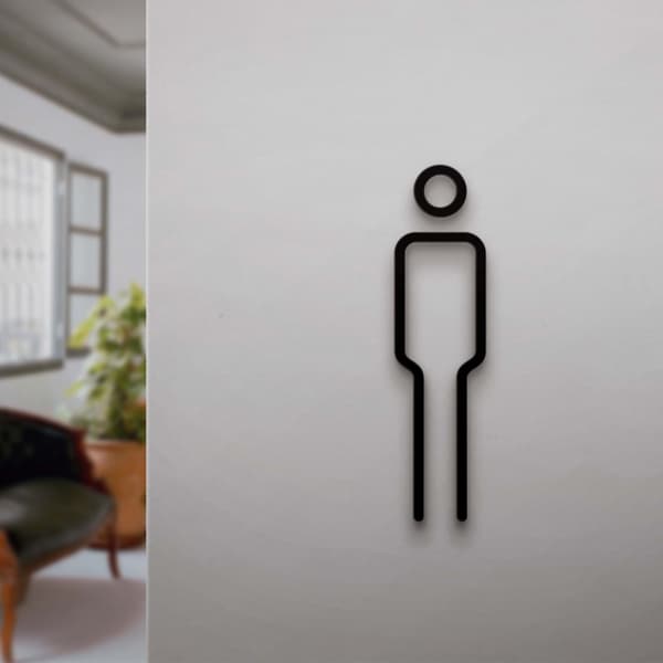 2 kpl WC-kyltti BH Pesuhuoneen oven seinätarra