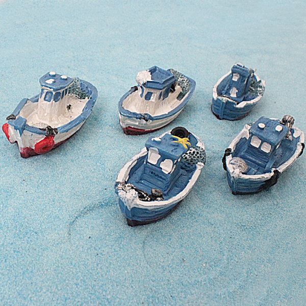 IC Middelhavsdekorationer, Marina Yachtlandskab, Sukkulente Blomsterarrangementer, Mos Mikrolandskab DIY Tilbehør (5 stk., tilfældig)