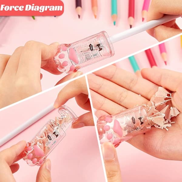 4 søde kattepote blyantspidsere Kawaii manuelle blyantspidsere til børn