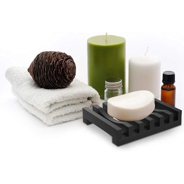 1 pc Silicone Soap Dish with Self-Draining Function