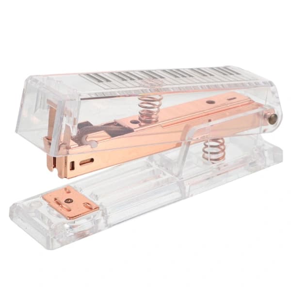 Stapler with Piano Pattern, Transparent, Handheld for Office, Business, Desk, Classroom 1x 1x