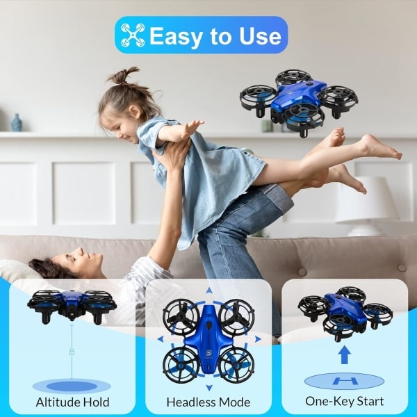 Drone for barn, RC Mini Drone for barn og nybegynnere, RC Quadcopter IRed
