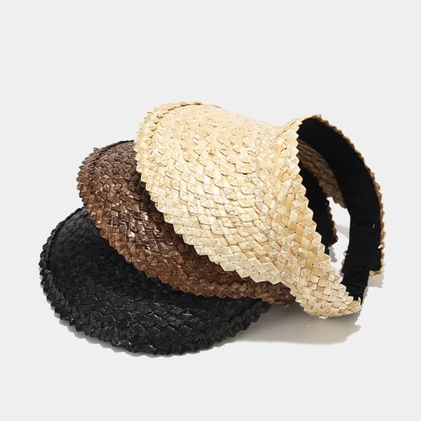 IC Solhatt Dam Halm Sommar Strandhatt Bred Brätte Utomhus Camping Vandring