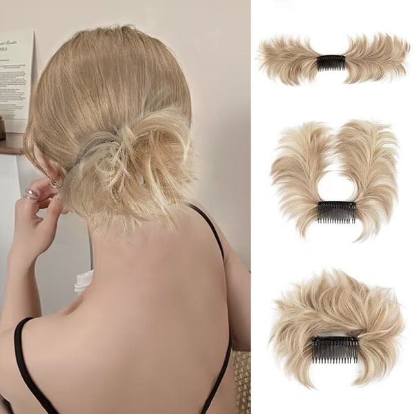 IC Messy Bun Sidokam Clip In Hair Bun Lätt Hairpieces För Kvinnor A10