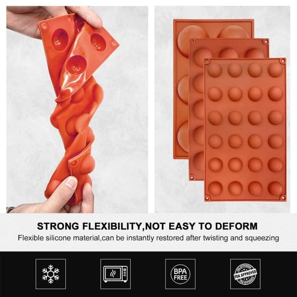 IC Halvkuleform, molds, 3-pak molds (6 Cavity, 15 Cavity og 24 Cavity)
