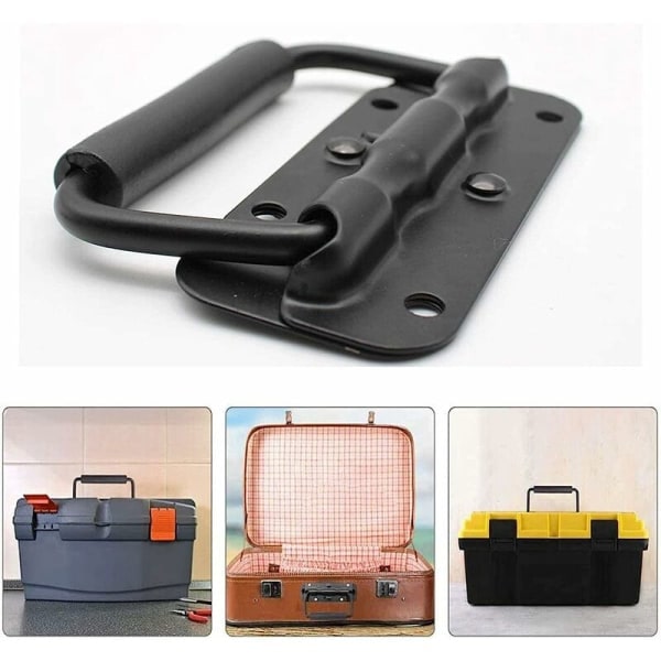 IC 4-pack Flygväskhandtag, Verktygslåda Fjäderhandtag, Dragfjäder Vikbart Handtag, Hopfällbart Handtag, Fjäderlåda Handtag