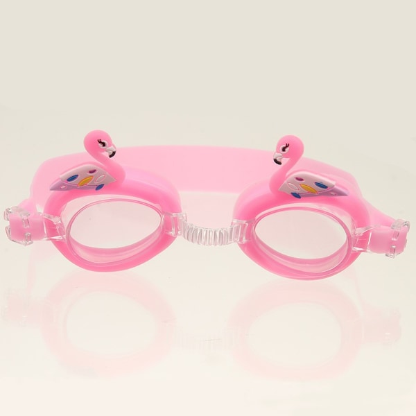Lasten uimalasit pojille ja tytöille, vedenpitävät, erittäin kirkkaat uimalasit, söpöt sarjakuva lasten uimalasit Pink and White Unicorn