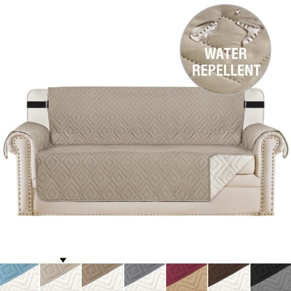 IC Vandtæt og skridsikker sofaovertræk med elastiske bånd Vaskbart sofaovertræk kaki Small Recliner Sofa Cover