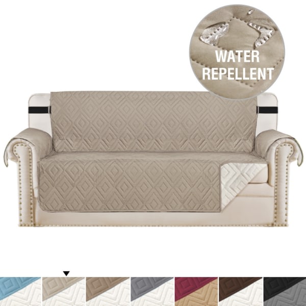 IC Vattentätt och halkfritt soffskydd med elastiska band Tvättbart soffskydd kaki Small Recliner Sofa Cover