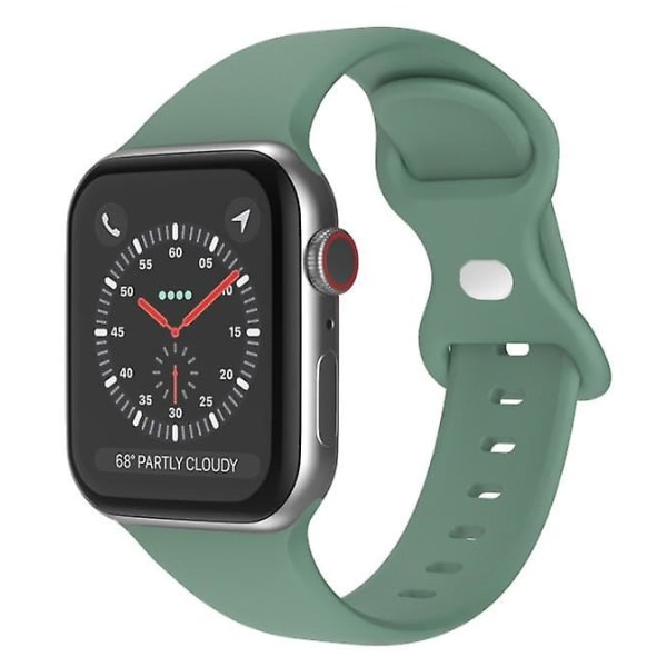 Apple Watch Band All Series, blød silikon sportrem grøn 38mm 40mm 41mm