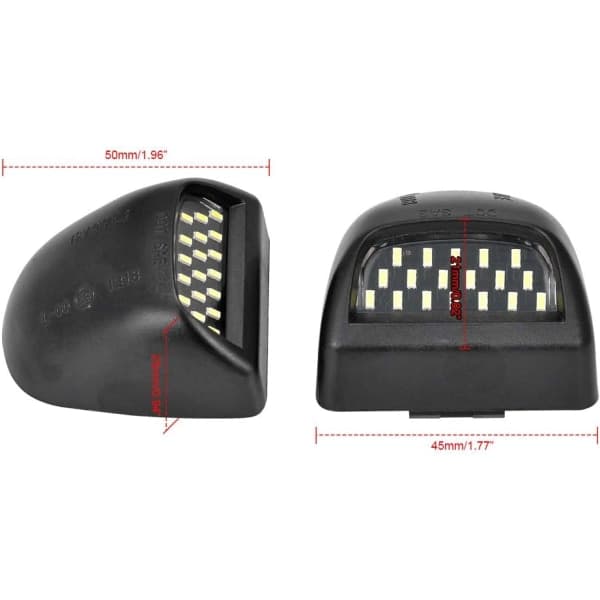 IC - Stycken Vattentäta Full LED-Nummerskyltljus LED-nummer Nummerskyltlampa Bakljus 6000K Diamond White