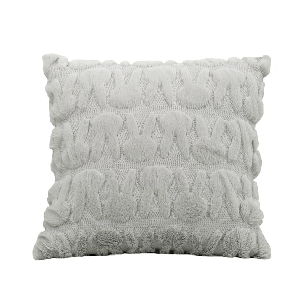 Nordisk Påskehare Putetrekk Plysj Jacquard Stue Sofa Pute Seng Pute Putetrekk Light gray rabbit Pillowcase + pillow core