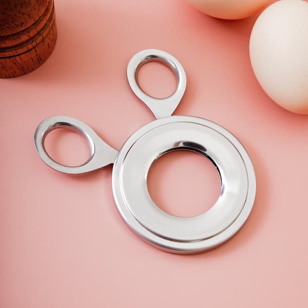eggtoppskjærer - rustfritt - stål - Eggeskallskjærer - eggholder - Eggseparator - Kutter - raskt - tidsbesparende - gourmeteggeskjæring