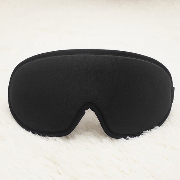 Sleep Mask - Memory Foam - Premium - Black - Adjustable - Women - Men - Light Blocking - Eye Mask - Sleep