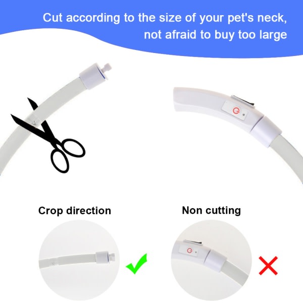 IC Lysande halsband hund, LED hund halsband lysande USB uppladdningsbar style 5