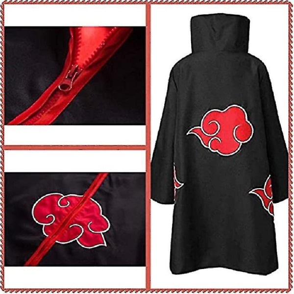 IC Naruto kostym för vuxna ja barn Akatsuki Cosplay CNMR XXL