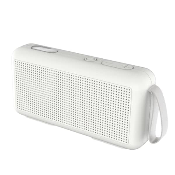 IC Bluetooth-høyttaler, Creative Graffiti-malt mini-kort FM trådløs høyttaler (Hvit)
