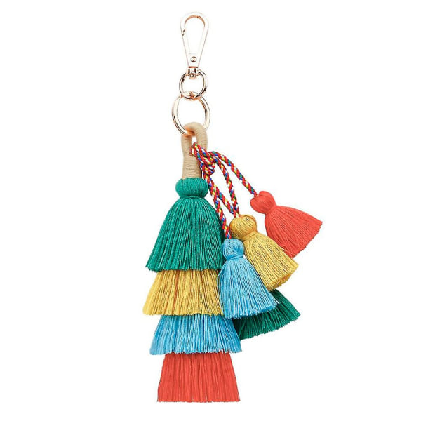 1 st bomullstråd modeväska hänge tillbehör tofs nyckelring Vacker väska hänge för dekoration (grön) IC