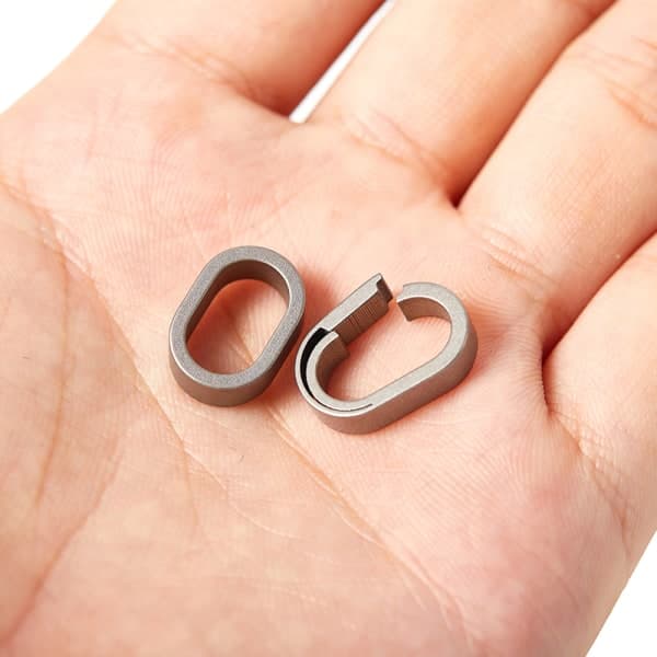 IC Mini Titanium Spænde Lille Nøglering Taljekæde Tilbehør Ud open