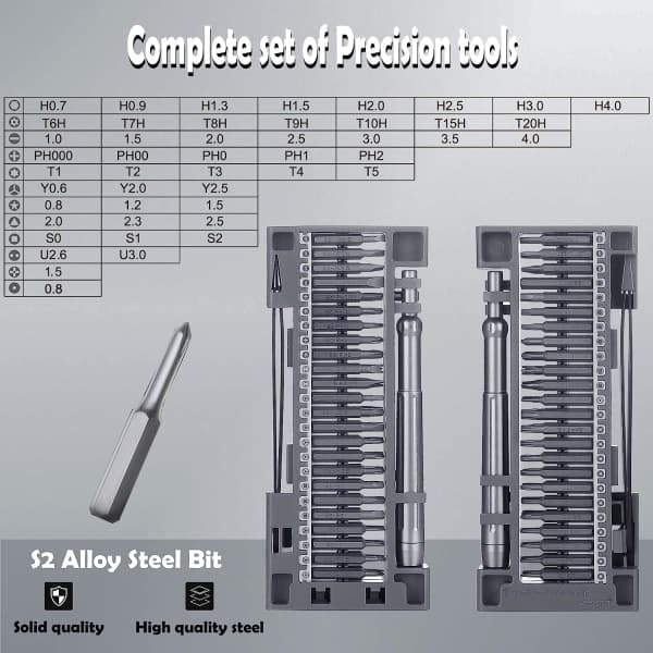 IC-set, 51 i 1 magnetiska precisionsreparationsverktyg