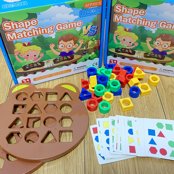 IC DIY-børnehus geometrisk bjørneform farvematchning 3D-puslespil baby Single
