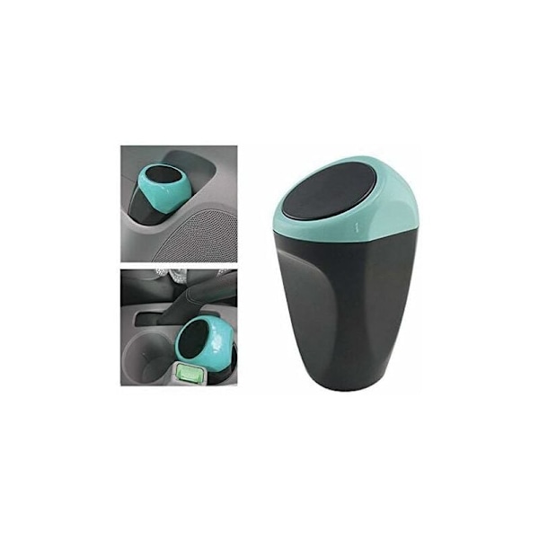 Pieni auton roskakori muovinen jäteastia 16x8CM roskakori säilytysastia auton sisätiloihin/toimistoon/kotiin (sininen - mini roskakori)