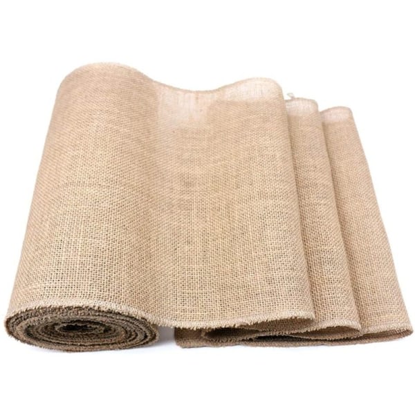 Jutebordløper 30 cm bred, 10 m rull | forsterket jute