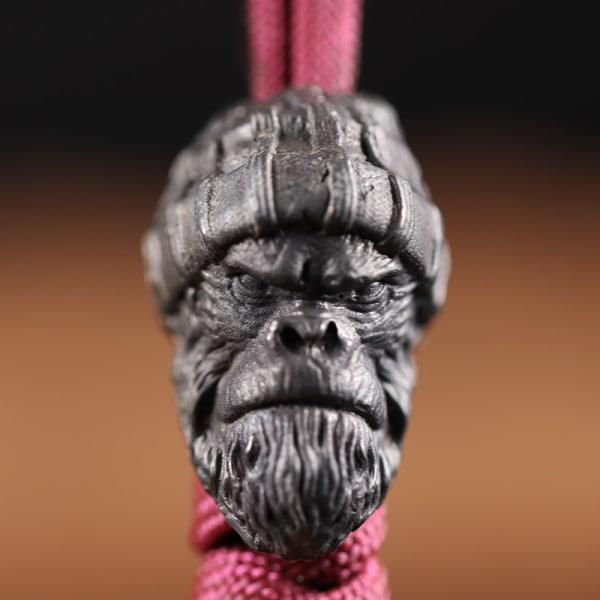 IC Uldhat Gorillahoved Skulptur Messingperle Dyr Orangutang DI