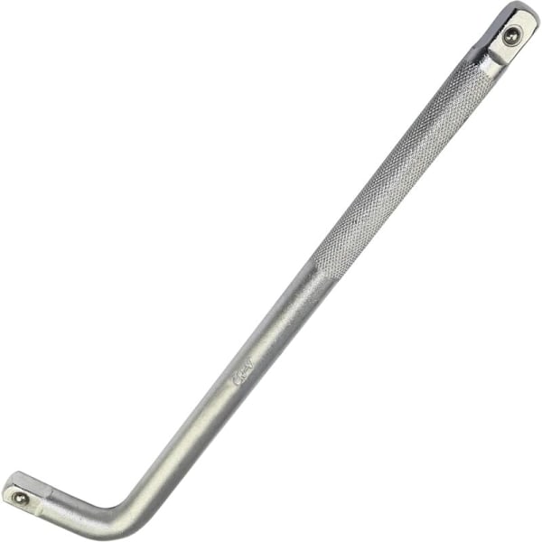 Kraftarm for piper - L-formet håndtak - 1/2x300mm - Cr-V stål - sølvfarge