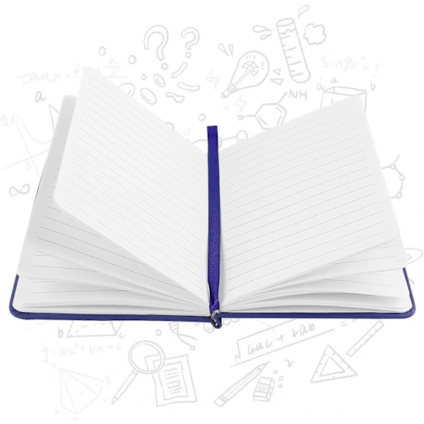 1. Lommebog Notesblok Små notesbøger Indbundet notesbog A6 Notesblok Journal 160 sider (80 ark) - Blå
