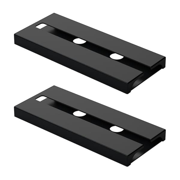 2st vinglas op-ned hylde hængende stativ til vinkoppe opbevaringsstativ (sort) (25,3x11 cm, sort)