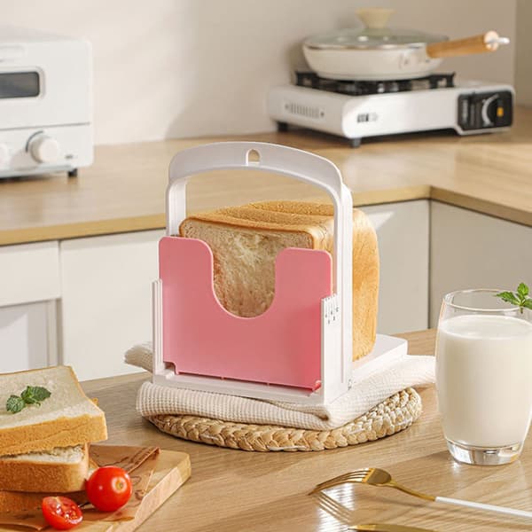 1 - Piece - Bread Slicer - Toast Bread Slicer - Manual - Home Slicer - Foldable - Storage Design - Practical - Slicing Tool