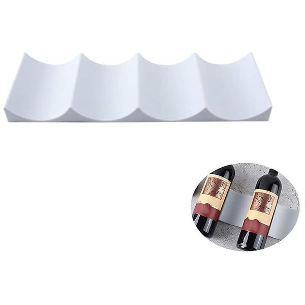 Europæisk stil vinstativ, 4 stk plast øl vin flaskeholder Display stativ køkken lyseblå