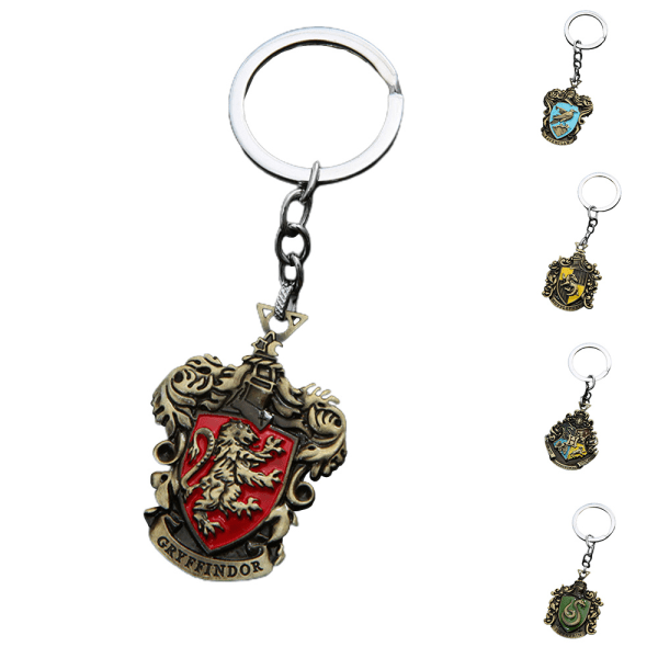 Harry Potter Hogwarts Crest Nyckelring Nyckelring Present för Barn A IC