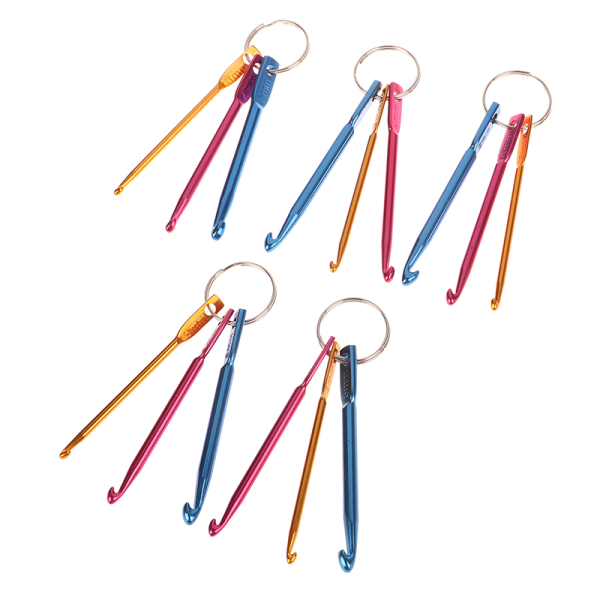 IC 5 sæt 3 størrelser i 1 sæt DIY Multicolour Crafts Strikning s Mini C