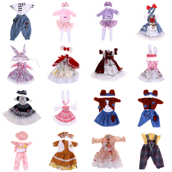 IC-tila 1/6 30 cm Dockan Vaatteet Baby Doll Prinsessamekko Tytöt D A5