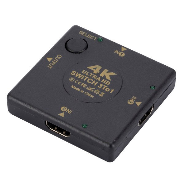 4K HDMI-kytkentälaatikko 3 sisään 1 ulos Kvm tai uuttaja