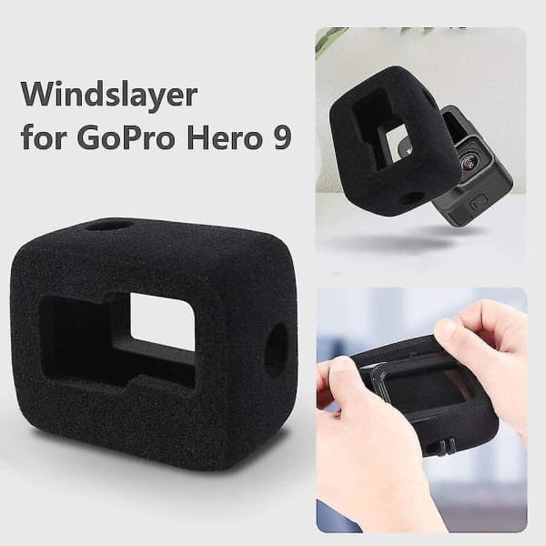 IC Windslayer - etui til Gopro 10 Hero 9 Vindtæt støjreducerende etui