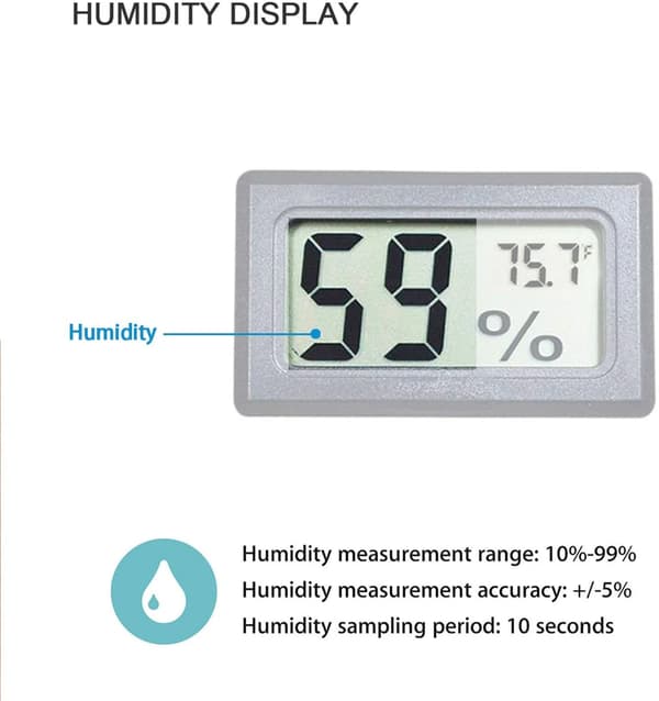 Mini digital termometer hygrometer, inomhustemperatur- och luftfuktighetsmätare med LCD-display, hemrumsmätare, Fahrenheit, 4-pack