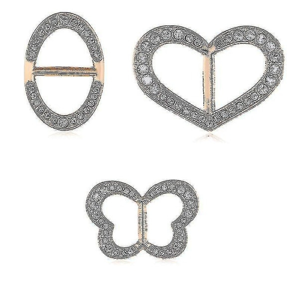 Halsduksklämma fjärilsformad diamant siden halsduksklämma sjal klämma